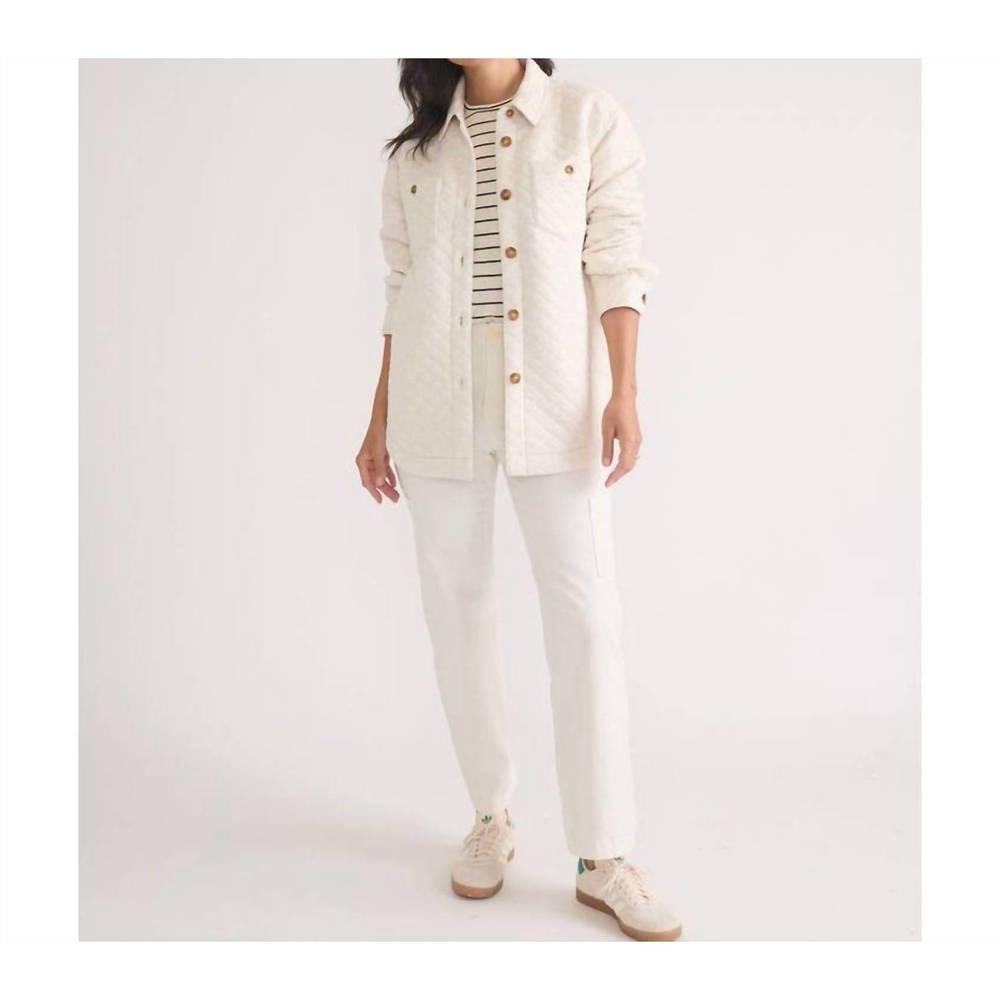 NEW MARINE LAYER corbet shirt jacket in oatmeal - Picture 4 of 4